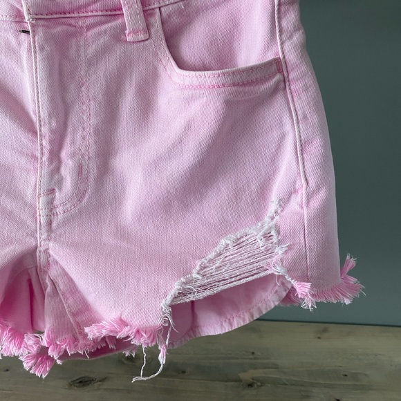 🤍3/$30 AEO Hi Rise Shortie Pink Shorts 0 - Picture 5 of 11